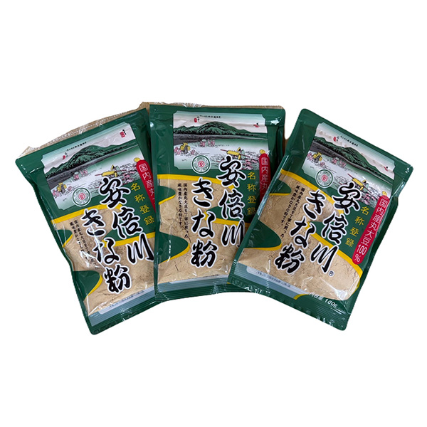 国内産丸大豆使用 安倍川きな粉